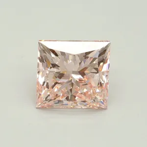 4.31ct PRINCESS Fancy Intense Pink VVS2 Coloured Lab diamond