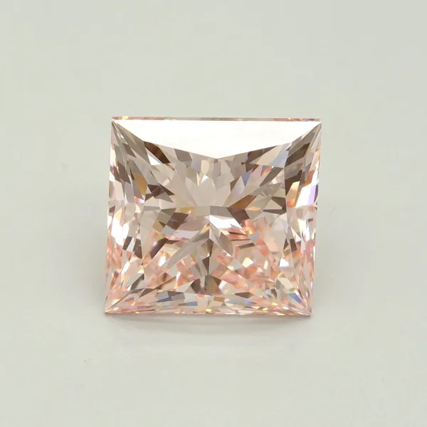 4.31ct PRINCESS Fancy Intense Pink VVS2 Coloured Lab diamond