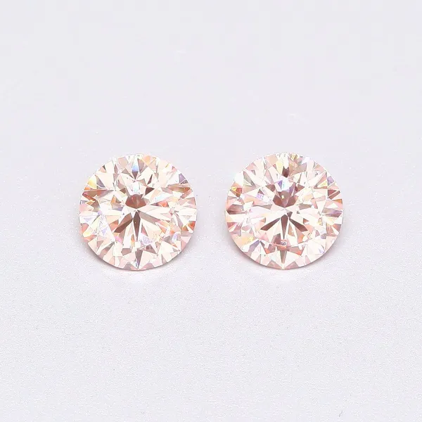 1.02ct ROUND Fancy Intense Pink VVS2 Coloured Lab diamond