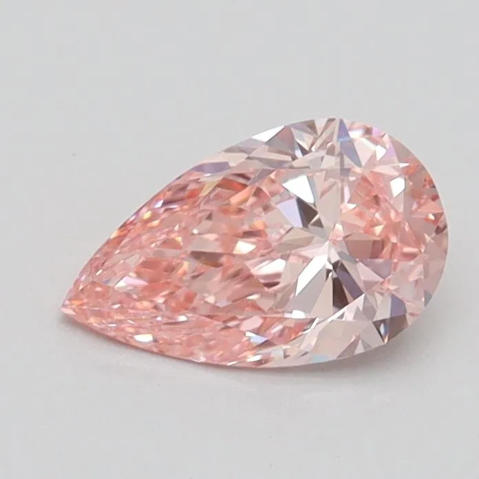 0.60ct PEAR Fancy Intense Pink VVS2 Coloured Lab diamond