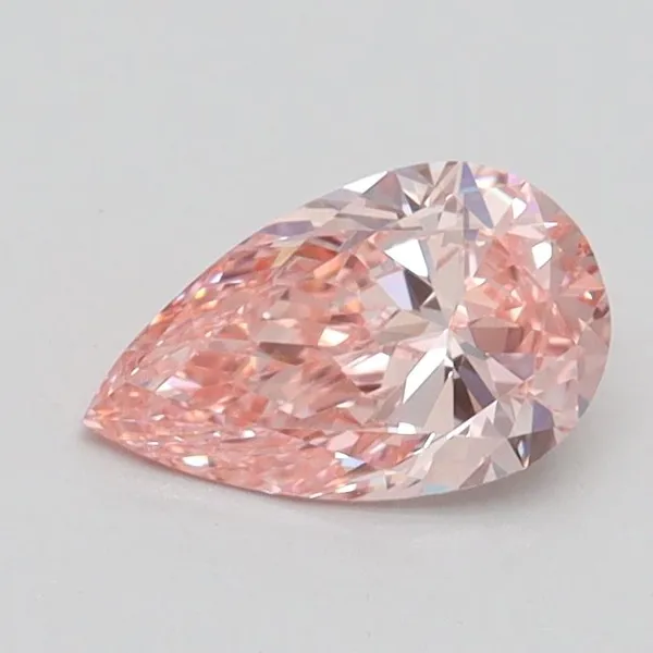 0.6ct PEAR Fancy Intense Pink VVS2 Coloured Lab diamond