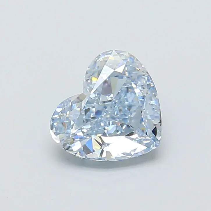 1.32ct HEART Fancy Intense Blue IF Coloured Lab diamond