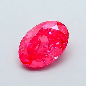 1.08ct OVAL Fancy Vivid Pink VS2 Coloured Lab diamond