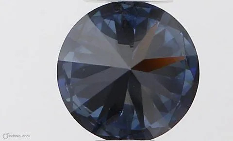 0.40ct ROUND Fancy Vivid Blue SI1 Coloured Lab diamond