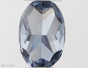 0.41ct OVAL Fancy Vivid Blue VVS2 Coloured Lab diamond