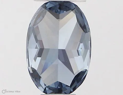 0.41ct OVAL Fancy Vivid Blue VVS2 Coloured Lab diamond
