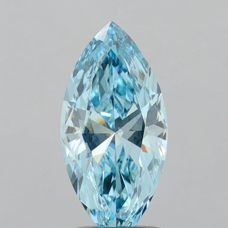 1.37ct MARQUISE Fancy Vivid Blue VS1 Coloured Lab diamond