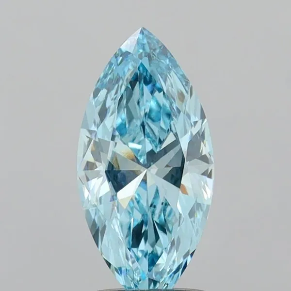1.37ct MARQUISE Fancy Vivid Blue VS1 Coloured Lab diamond
