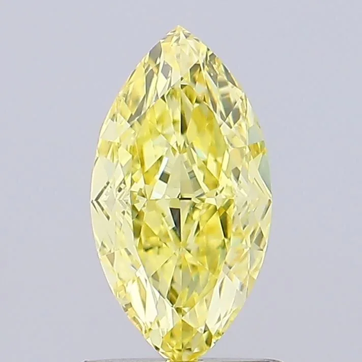 1.07ct MARQUISE Fancy Intense Yellow VVS2 Coloured Lab diamond