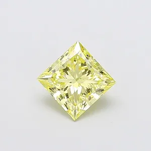 1.2ct PRINCESS Fancy Yellow VS2 Coloured Lab diamond