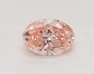 0.77ct OVAL Fancy Vivid Pink VS2 Coloured Lab diamond