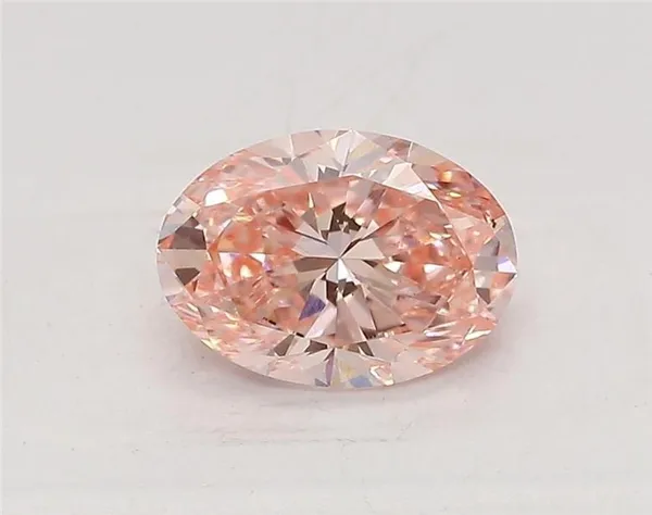 0.77ct OVAL Fancy Vivid Pink VS2 Coloured Lab diamond