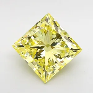 1.81ct PRINCESS Fancy Yellow VS1 Coloured Lab diamond