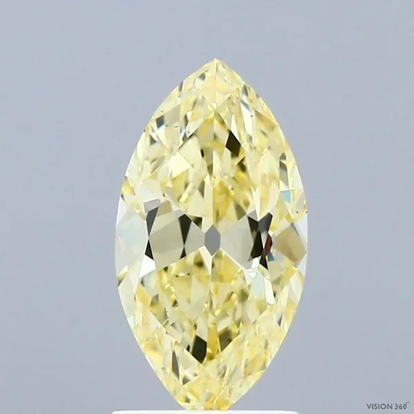 1.67ct MARQUISE Fancy Yellow VS1 Coloured Lab diamond