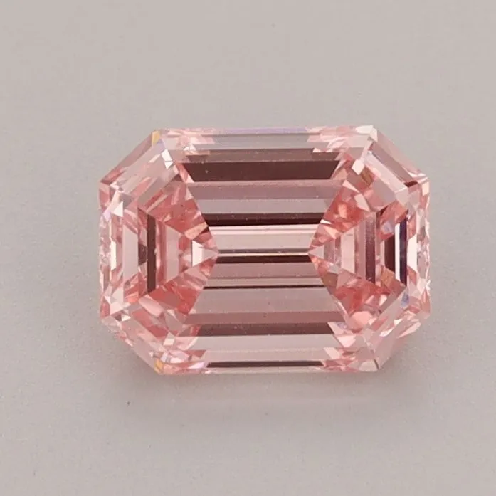 0.96ct EMERALD Fancy Vivid Pink VS1 Coloured Lab diamond