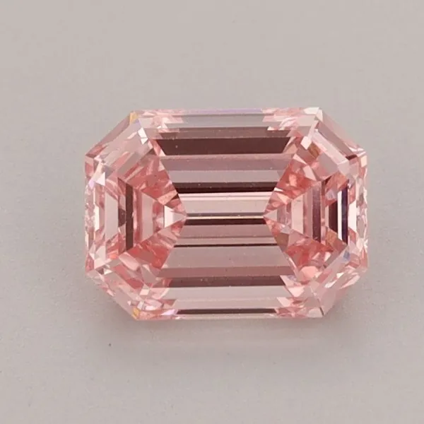 0.96ct EMERALD Fancy Vivid Pink VS1 Coloured Lab diamond