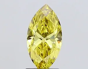 1.42ct MARQUISE Fancy Intense Yellow VVS2 Coloured Lab diamond