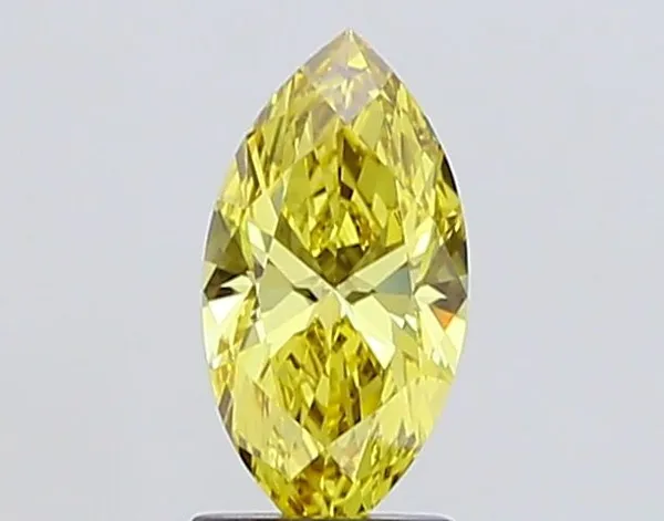 1.42ct MARQUISE Fancy Intense Yellow VVS2 Coloured Lab diamond