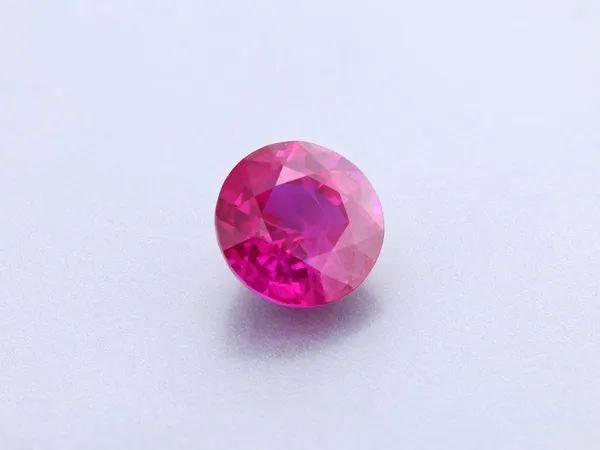 0.61ct Parti Ruby, Round cut gemstone