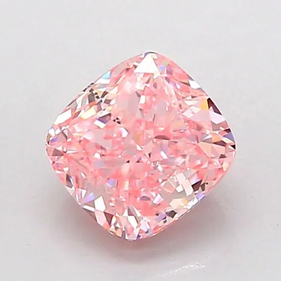 1.02ct CUSHION Fancy Vivid Pink SI1 Coloured Lab diamond