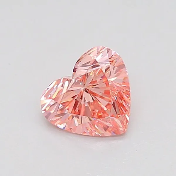 0.73ct HEART Fancy Vivid Pink VS2 Coloured Lab diamond