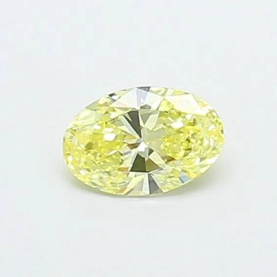 0.39ct OVAL Fancy Intense Yellow VS1 Coloured Lab diamond