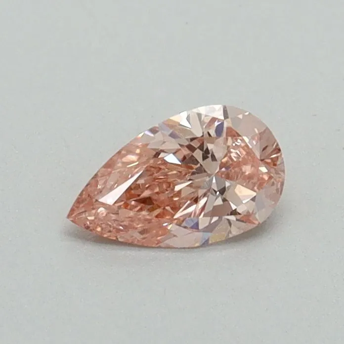 0.30ct PEAR Fancy Vivid Pink VS2 Coloured Lab diamond