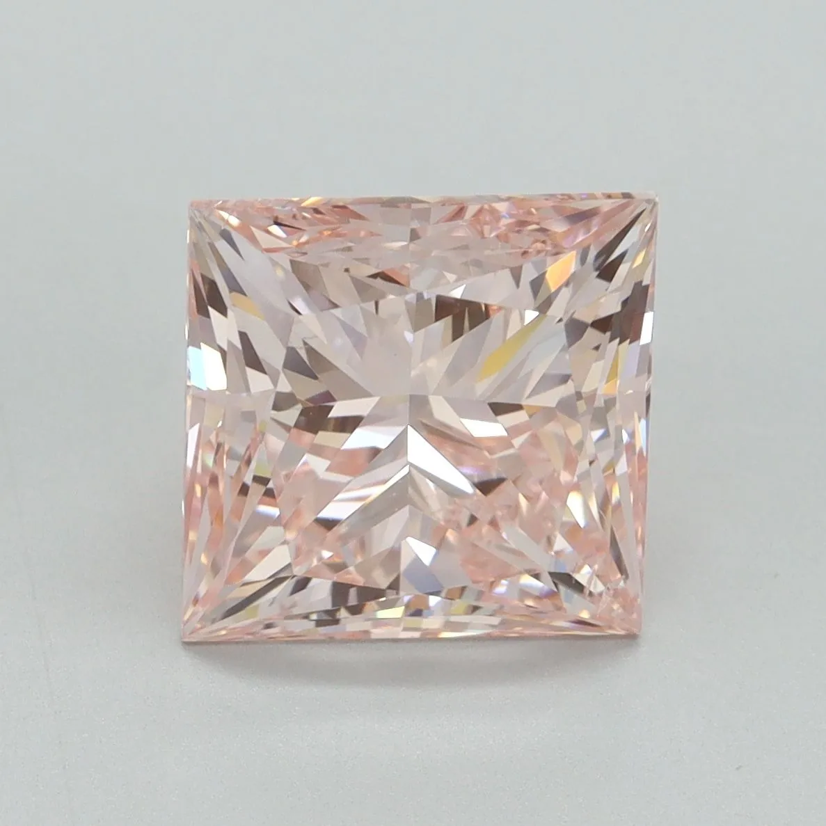 4.54ct PRINCESS Fancy Intense Pink VS2 Coloured Lab diamond