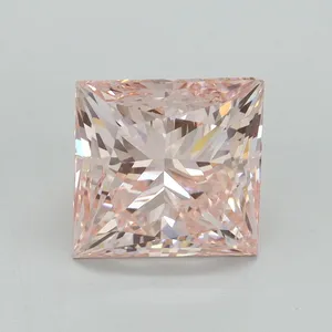 4.54ct PRINCESS Fancy Intense Pink VS2 Coloured Lab diamond