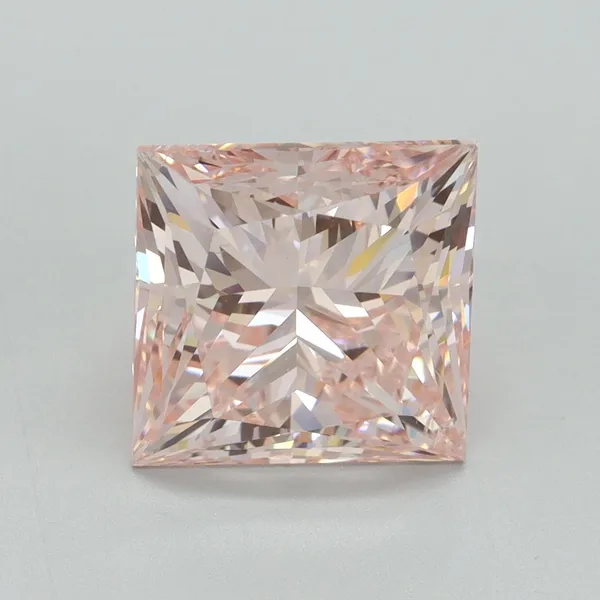 4.54ct PRINCESS Fancy Intense Pink VS2 Coloured Lab diamond