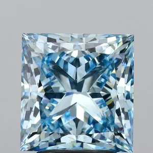 3.3ct PRINCESS Fancy Intense Blue VS2 Coloured Lab diamond