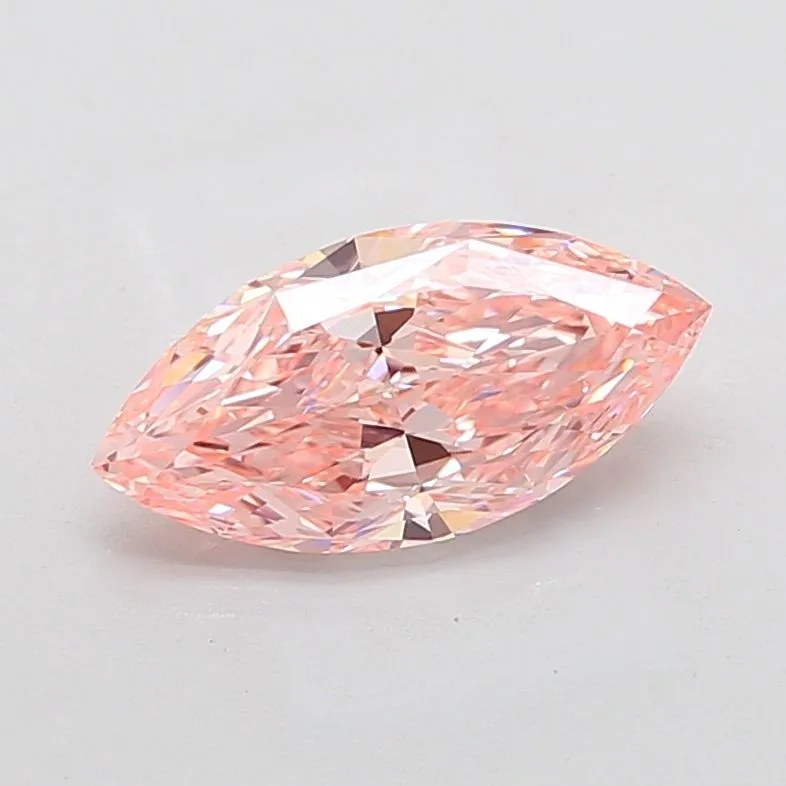 2.82ct MARQUISE Fancy Vivid Pink VVS2 Coloured Lab diamond