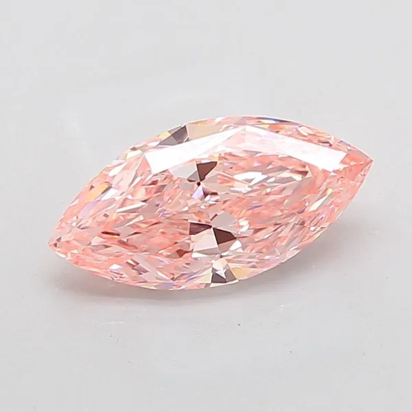 2.82ct MARQUISE Fancy Vivid Pink VVS2 Coloured Lab diamond