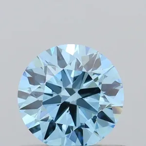 0.52ct ROUND Fancy Vivid Blue VVS2 Coloured Lab diamond