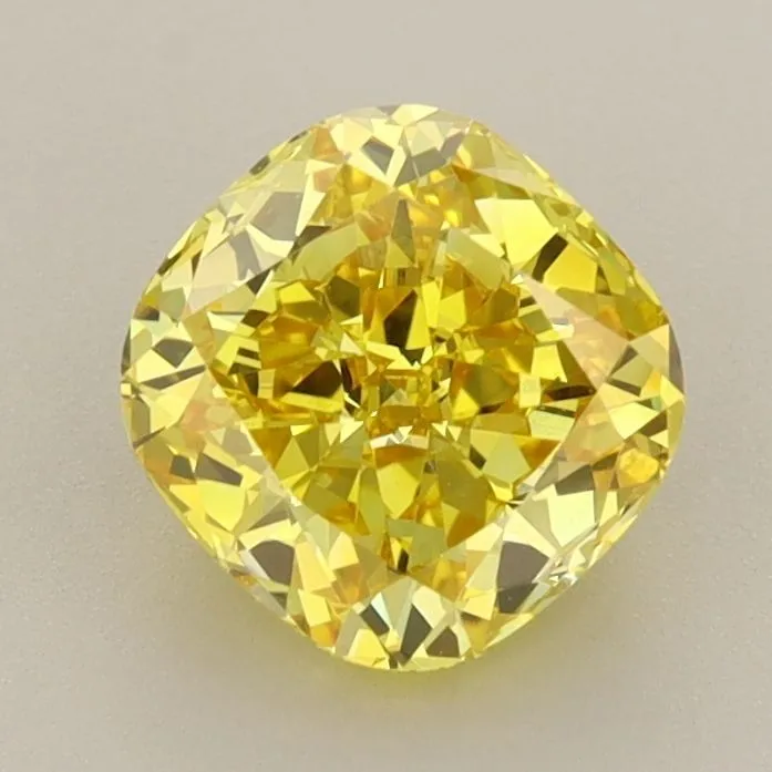 0.52ct ROUND Fancy Vivid Yellow VS1 Coloured Lab diamond