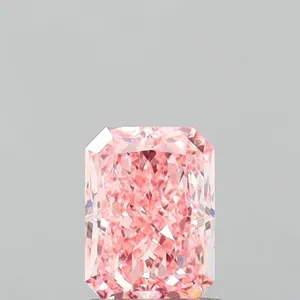 0.95ct RADIANT Fancy Vivid Pink VS1 Coloured Lab diamond