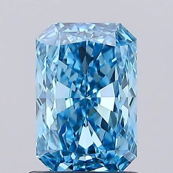1.01ct RADIANT Fancy Vivid Blue VVS1 Coloured Lab diamond