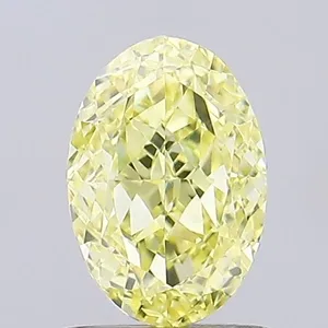 1ct OVAL Fancy Intense Yellow VVS2 Coloured Lab diamond