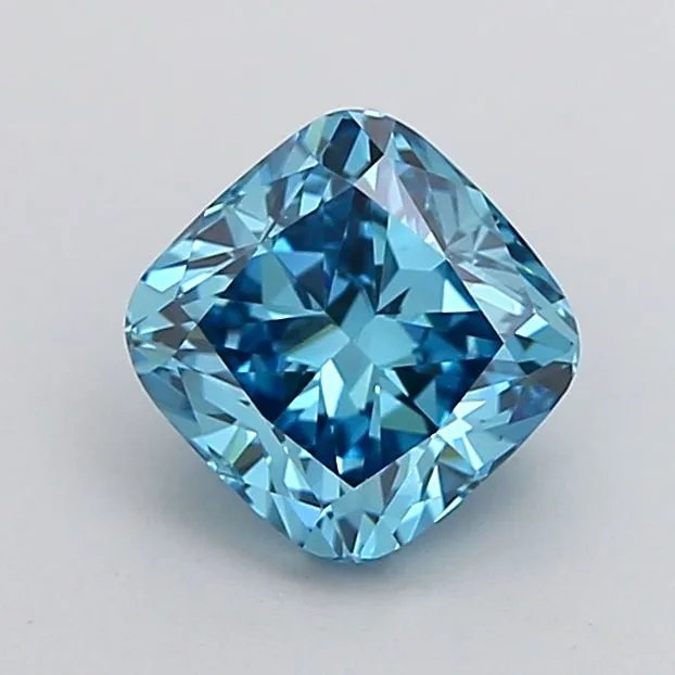 1.01ct CUSHION Fancy Vivid Blue VVS2 Coloured Lab diamond
