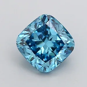 1.01ct CUSHION Fancy Vivid Blue VVS2 Coloured Lab diamond