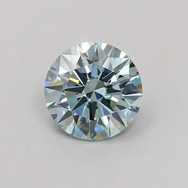 1.03ct ROUND Fancy Blue VVS2 Coloured Lab diamond