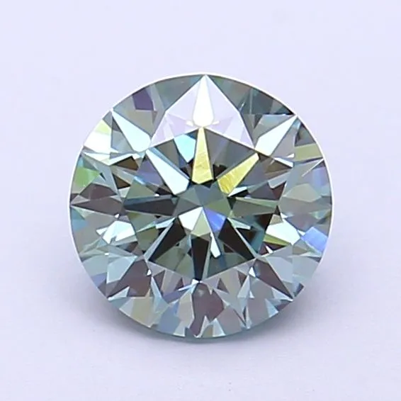 1.09ct ROUND Fancy Vivid Blue VVS2 Coloured Lab diamond