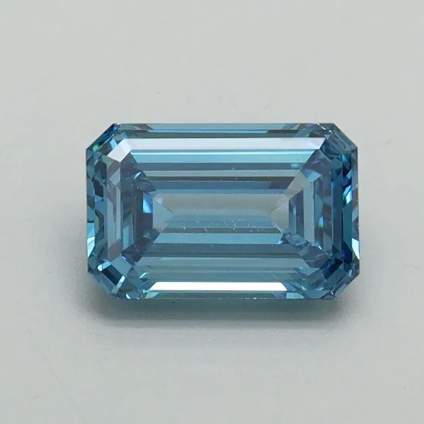 1.01ct EMERALD Fancy Vivid Blue VS1 Coloured Lab diamond