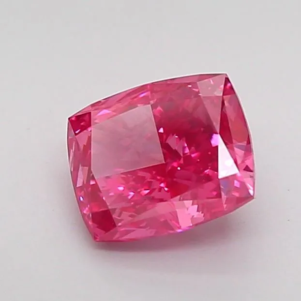 1.13ct CUSHION Fancy Vivid Pink SI1 Coloured Lab diamond