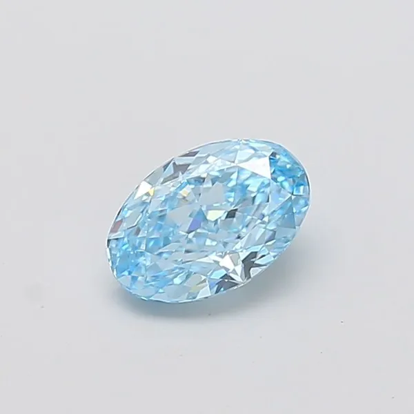 1.2ct OVAL Fancy Vivid Blue VVS2 Coloured Lab diamond
