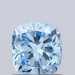 0.68ct CUSHION Fancy Vivid Blue VS1 Coloured Lab diamond