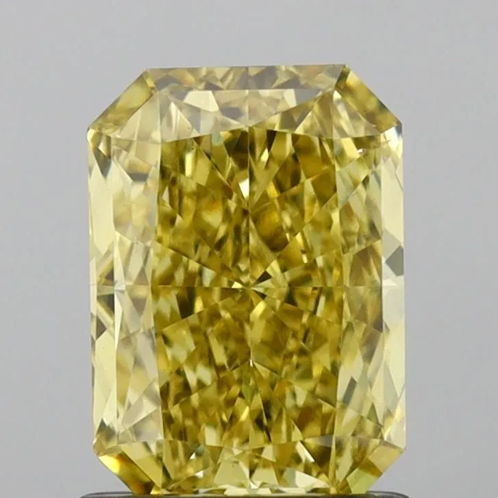 1.01ct RADIANT Fancy Intense Yellow VS2 Coloured Lab diamond