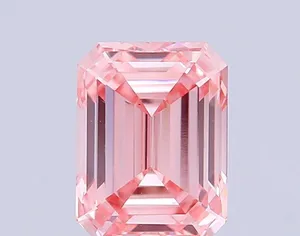 1ct EMERALD Fancy Intense Pink VS1 Coloured Lab diamond