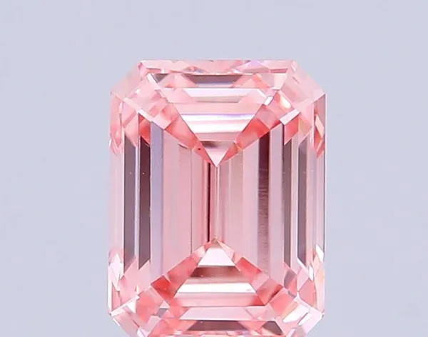 1ct EMERALD Fancy Intense Pink VS1 Coloured Lab diamond