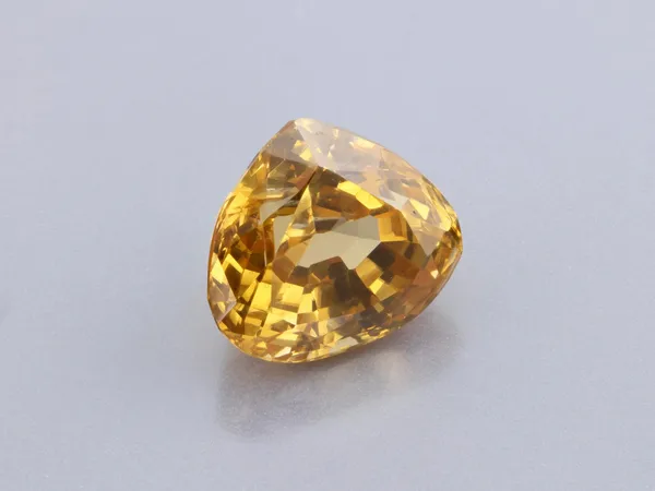 3ct Yellow Zircon, Pear Shape cut gemstone